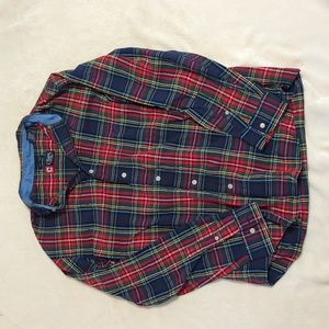 CHAPS men's button down shirt Multi Color Plaid Size Medium